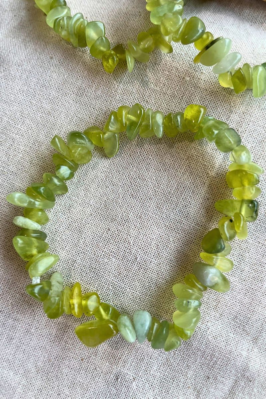 Nephrite Jade Chip Bracelet