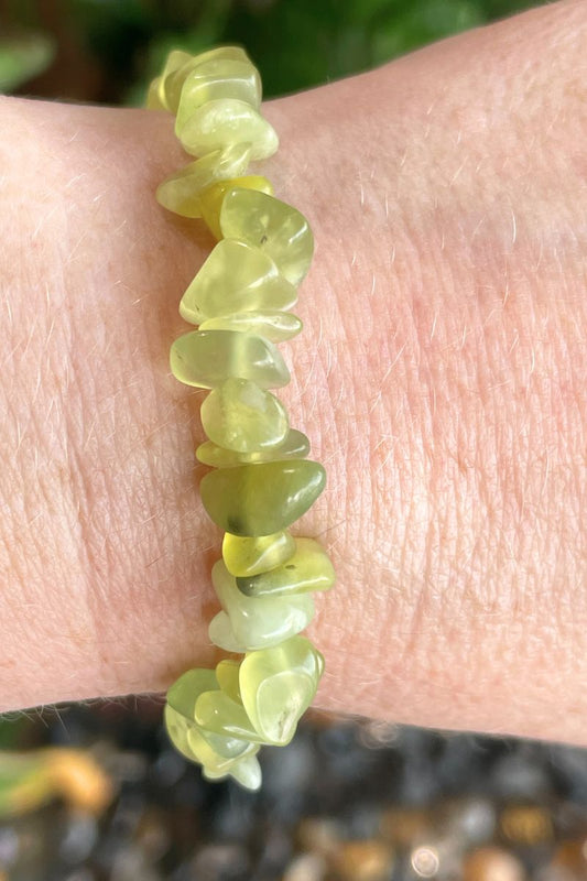 Nephrite Jade Chip Bracelet
