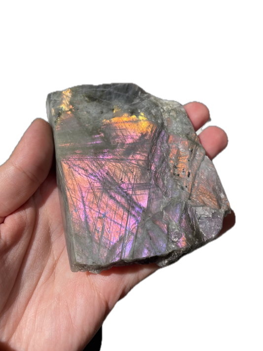 Purple Flash Labradorite Slice