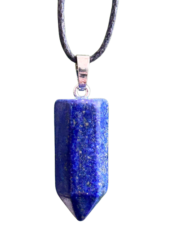 Lapis Crystal Point Necklace
