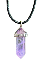 Load image into Gallery viewer, Amethyst Double Terminated Point Necklace
