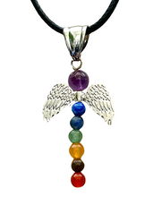 Load image into Gallery viewer, Angel Wing Chakra Necklace
