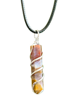 Load image into Gallery viewer, Bloodstone Spiral Wrap Necklace
