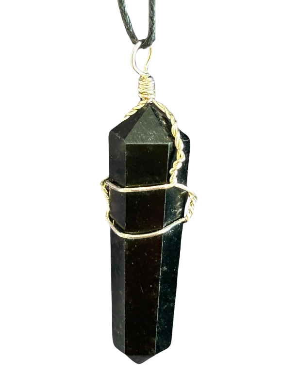 Obsidian Wire Wrap Necklace