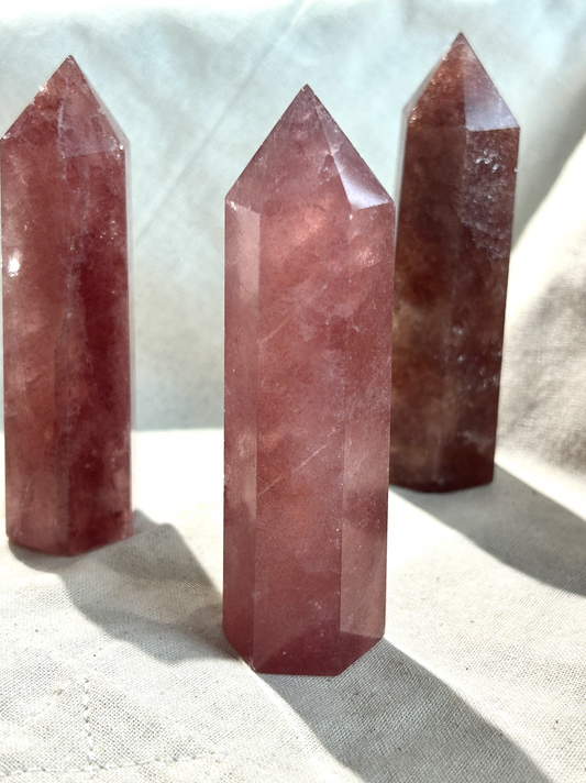 Strawberry Quartz Crystal Tower