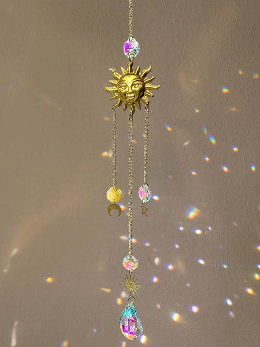 Vintage Sun - Moon and Star Suncatcher