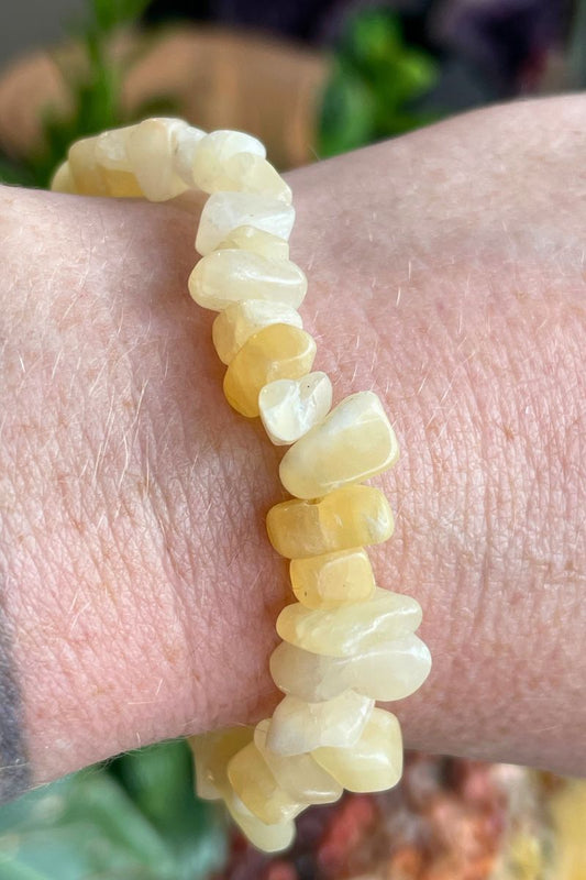 Yellow Calcite Chip Bracelet