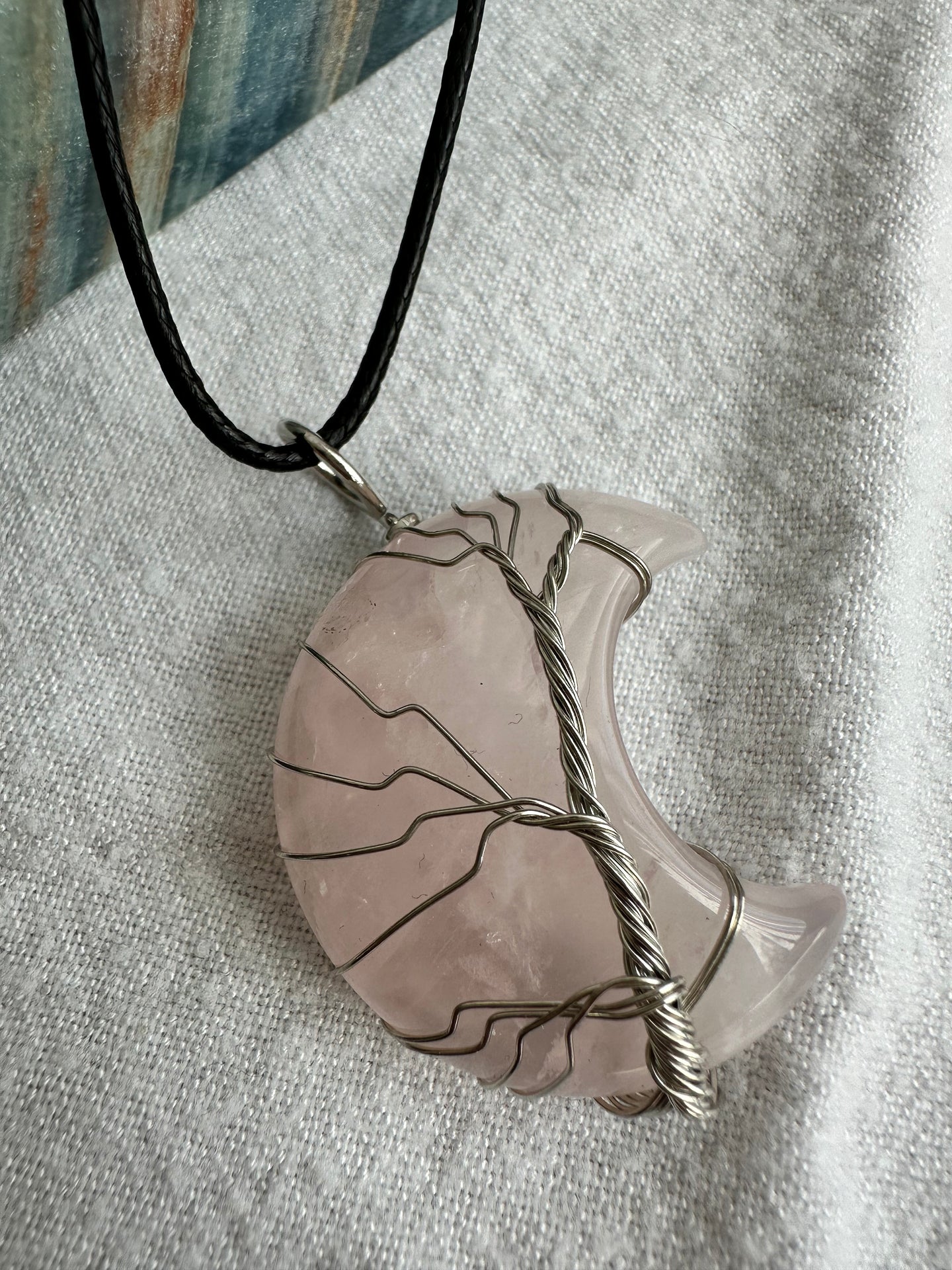 Wire Wrap Moon Necklace