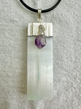 Load image into Gallery viewer, Selenite and Amethyst Necklace
