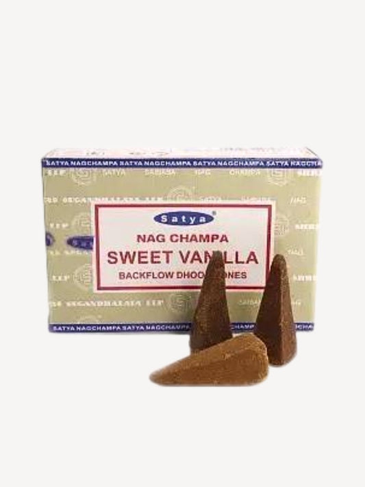 Satya Backflow Cones 10pk - Sweet Vanilla