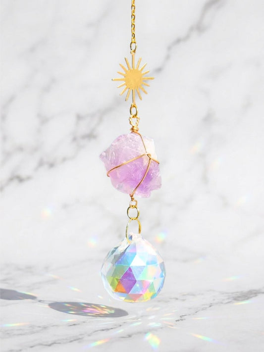Mini Amethyst Star Suncatcher