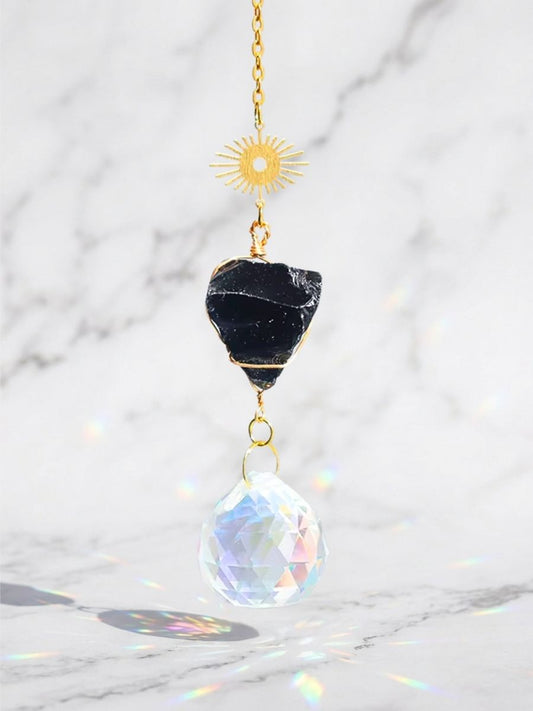 Mini Obsidian Eye Suncatcher