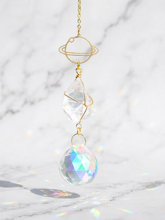 Mini Quartz Planet Suncatcher