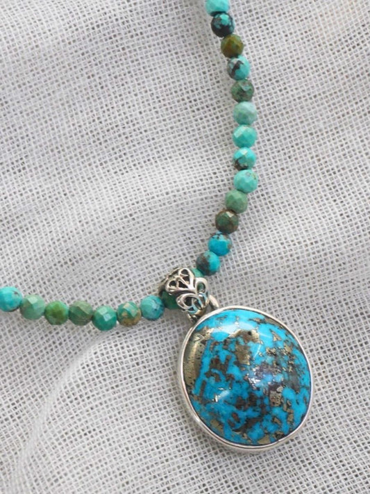 Round Turquoise Pendant