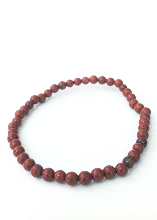 Red jasper mini stacker bracelet - mineralism - 