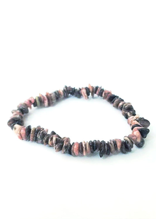 Rhodochrosite chip bracelet - mineralism - 