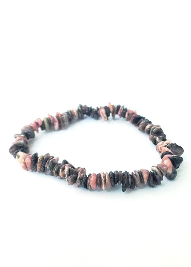 Rhodochrosite chip bracelet - mineralism - 