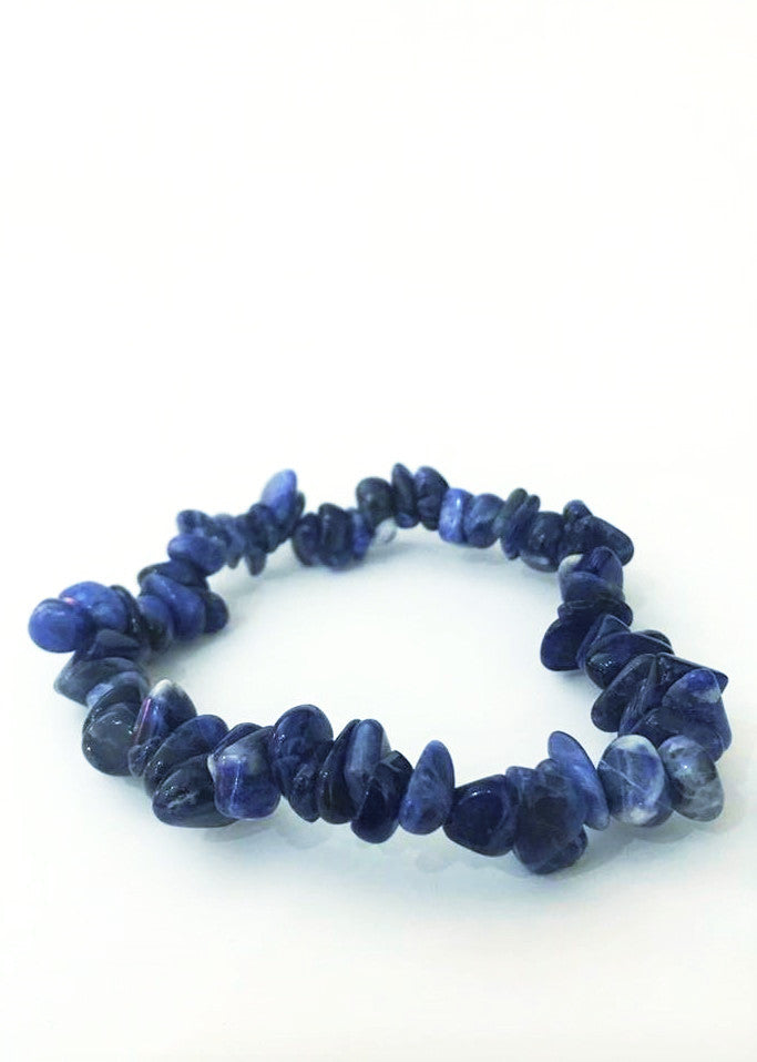 Sodalite polished chip bracelet - mineralism - 