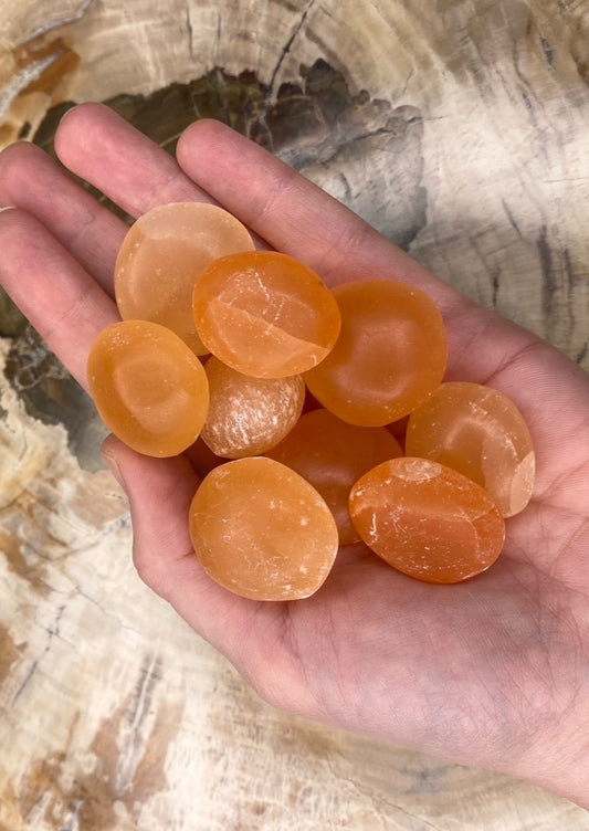 Peach Selenite Tumbled Stone