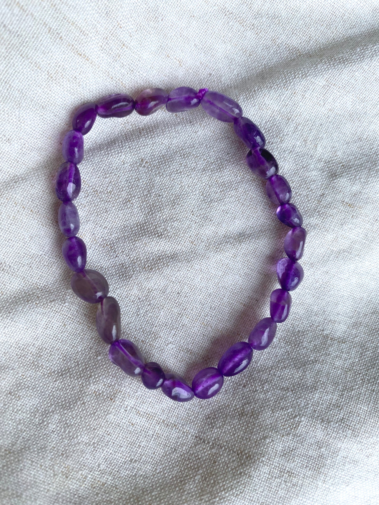 Amethyst Pebble Bracelet