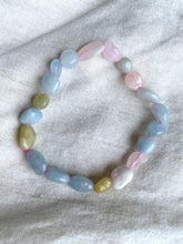 Load image into Gallery viewer, Morganite Aquamarine Pebble Bracelet
