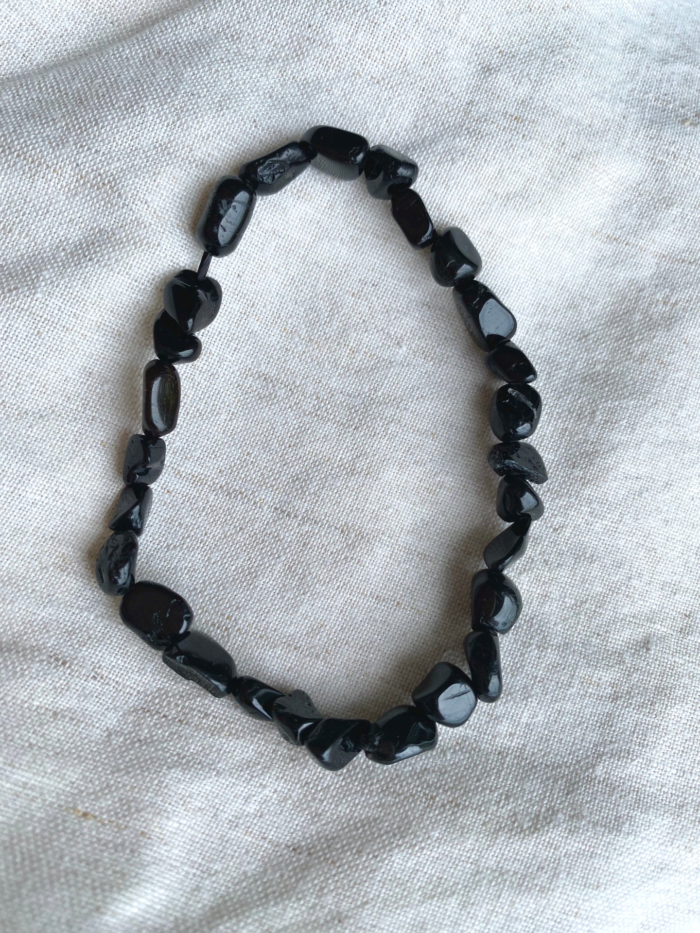 Black Tourmaline Pebble Bracelet