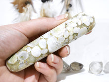 Load image into Gallery viewer, Conglomerate stone crystal massage wand
