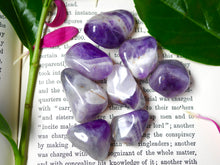 Load image into Gallery viewer, Chevron amethyst tumbled stone
