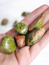 Load image into Gallery viewer, Unakite tumbled stone
