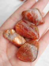 Load image into Gallery viewer, Sunstone tumbled stones (high grade)
