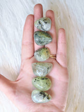 Load image into Gallery viewer, Prehnite tumbled stones
