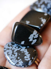 Load image into Gallery viewer, Snowflake Obsidian tumbled stones
