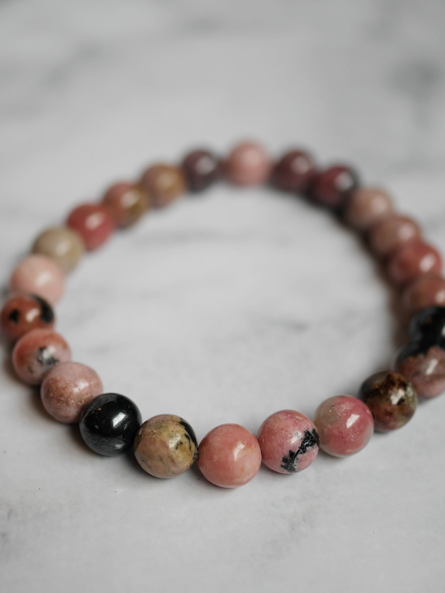 Rhodonite bracelet round 6mm