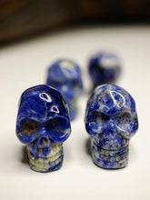 Load image into Gallery viewer, Sodalite Mini Skull Carving
