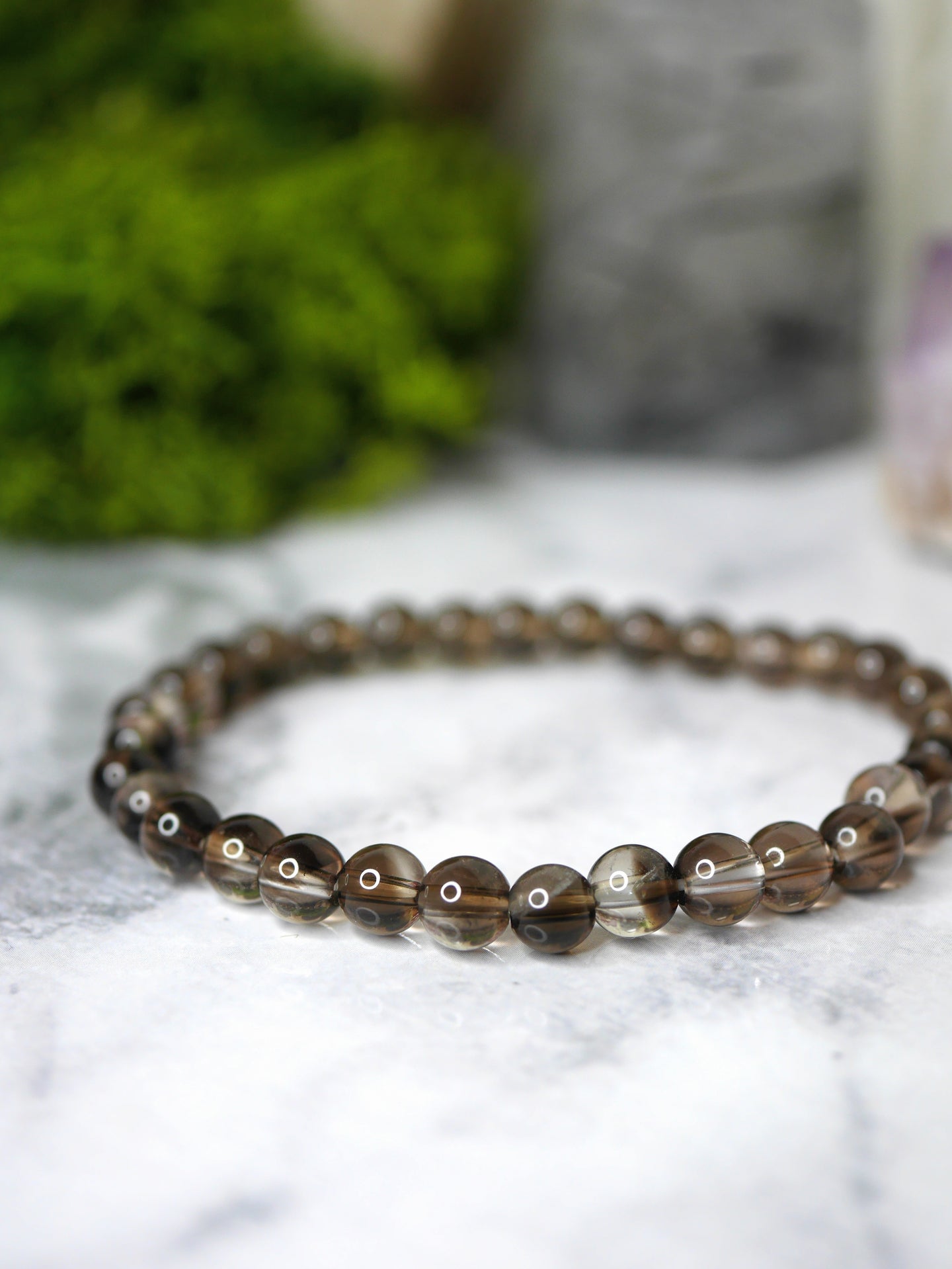 Smoky quartz bracelet 8mm
