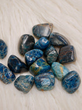 Load image into Gallery viewer, Blue apatite tumbled stones
