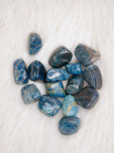 Load image into Gallery viewer, Blue apatite tumbled stones
