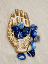 Load image into Gallery viewer, Blue agate Tumbled Stones
