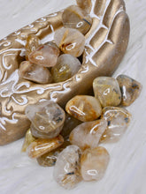 Load image into Gallery viewer, Rutile in Quartz tumbled stones small

