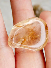Load image into Gallery viewer, Rutile in Quartz tumbled stones small
