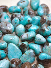 Load image into Gallery viewer, Amazonite and Smoky Quartz tumbled stone
