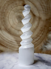 Load image into Gallery viewer, Tall Spiral Selenite Tower
