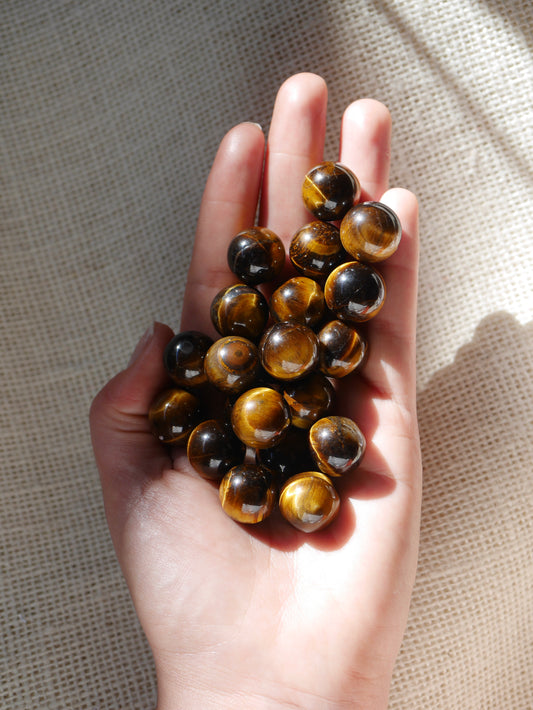 Mini Tiger Eye spheres