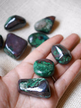 Load image into Gallery viewer, Malachite and Cuprite tumbled stone large
