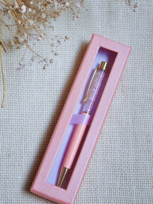 Rose Quartz Pen With Gift Box