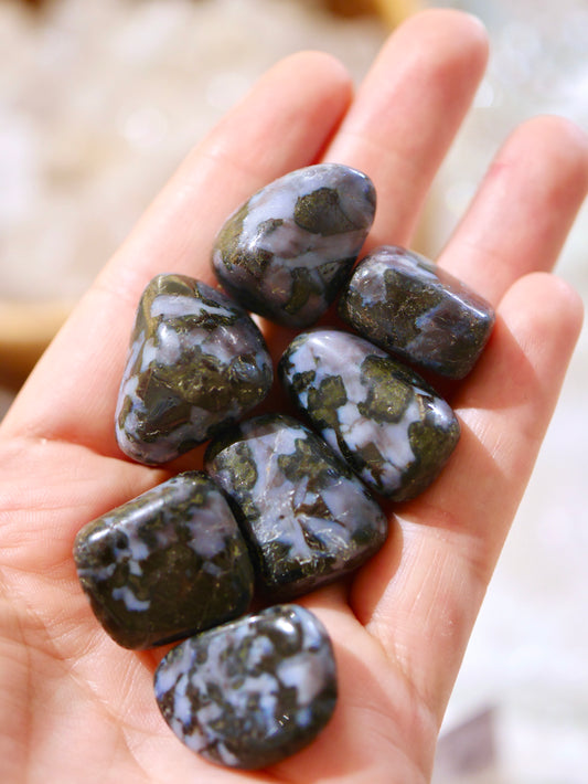 Indigo gabbro tumbled