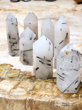 Load image into Gallery viewer, Black Tourmaline in Quartz Point
