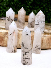 Load image into Gallery viewer, Black Tourmaline in Quartz Point
