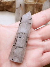 Load image into Gallery viewer, Black Tourmaline in Quartz Point
