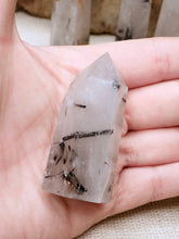 Load image into Gallery viewer, Black Tourmaline in Quartz Point
